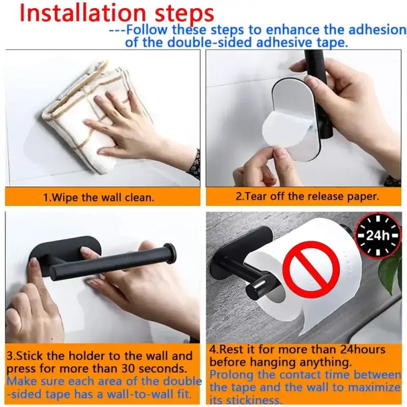 ASelf-Adhesive Paper Towel Holder for Kitchen Cabinet,Bathroom Tissue and Towel Holder,Plastic Wrap and Roll Paper