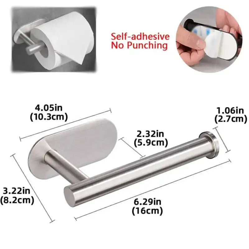 ASelf-Adhesive Paper Towel Holder for Kitchen Cabinet,Bathroom Tissue and Towel Holder,Plastic Wrap and Roll Paper