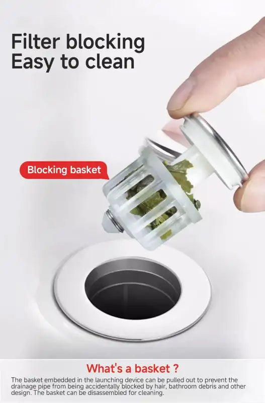 Universal Basin Pop-up Drain Filter Wash Basin Hair Sink Strainer Kitchen Bathtub Stopper Shower Plug Bathroom Tool