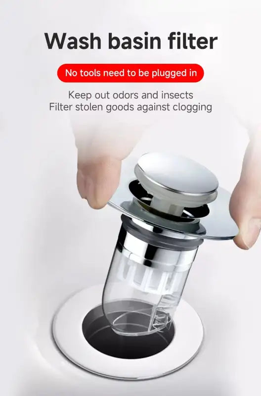 Universal Basin Pop-up Drain Filter Wash Basin Hair Sink Strainer Kitchen Bathtub Stopper Shower Plug Bathroom Tool