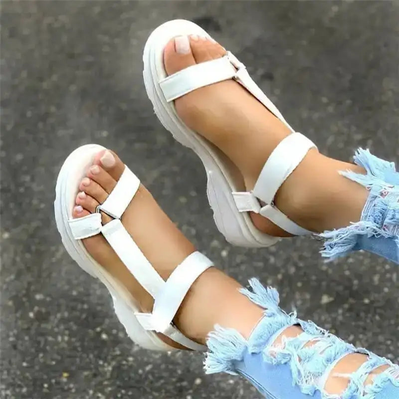 Beach Shoes Woman 2023 Summer Sandals Woman Non-Slip Casual Multi Color Shoes Fashion Solid Open Toe Sandals Daily