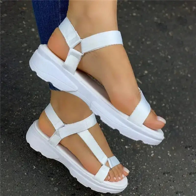Beach Shoes Woman 2023 Summer Sandals Woman Non-Slip Casual Multi Color Shoes Fashion Solid Open Toe Sandals Daily