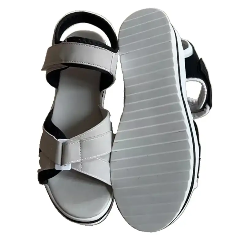 White platform sandals.