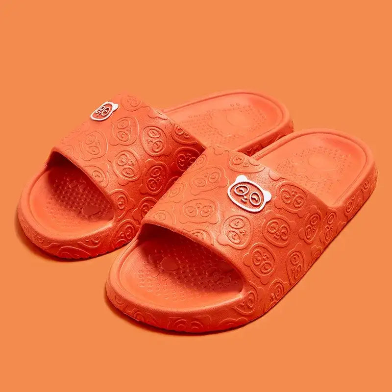 Non-slip Slippers Female Outer Wear 2024 New Bathroom Bathroom Indoor Home Sandals Female Summer Eva - Orange / 36-37