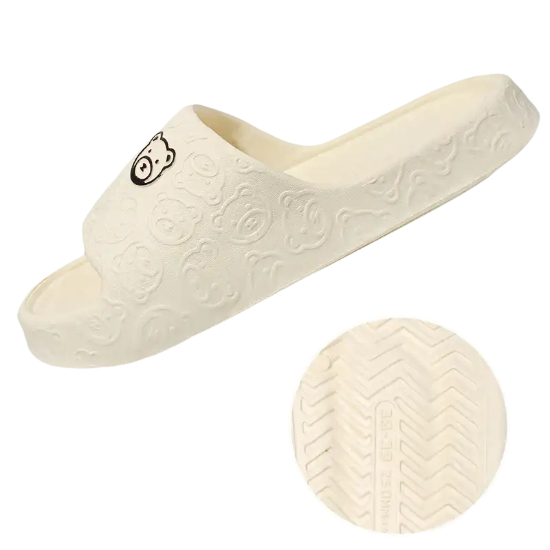 Beige anti-slip EVA slipper.