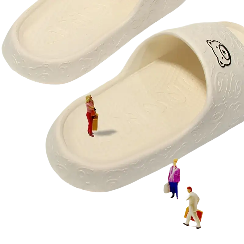 Comfortable, indented shoe.