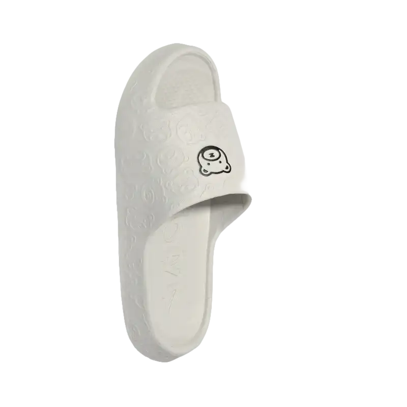White cartoon-decorated slipper.