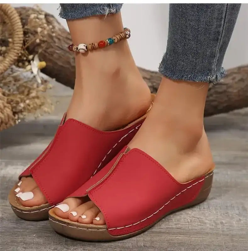 Summer Women Shoes Sandals Open Toe Ladies Shoes Slip On Women Shoe Wedge Women’s Shoes Beach Women Slippers Female