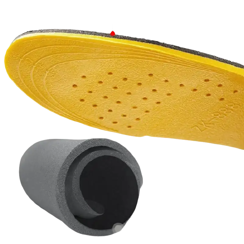 Cushioned shoe insole.