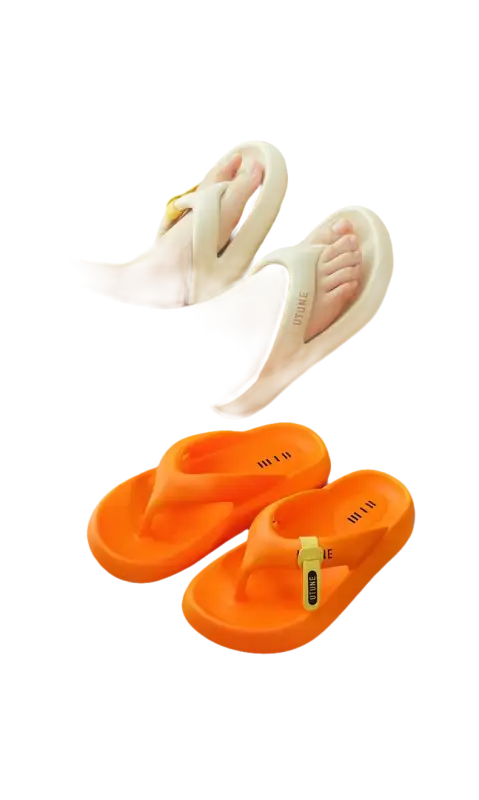 Fashionable flip-flops.