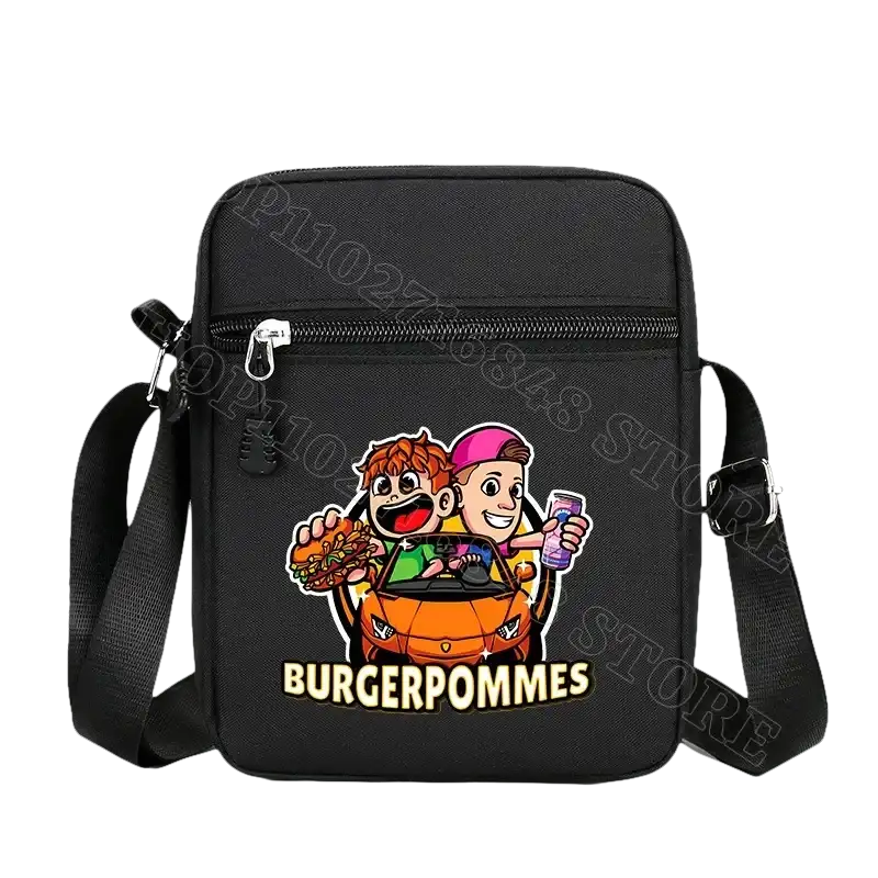 Black messenger bag.