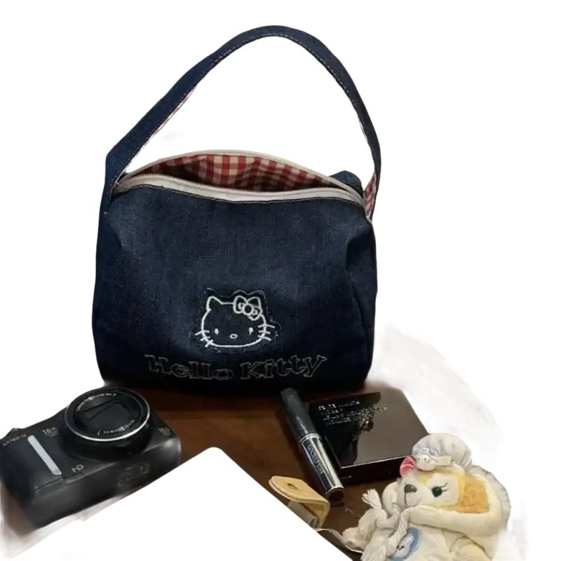 Denim Hello Kitty handbag.