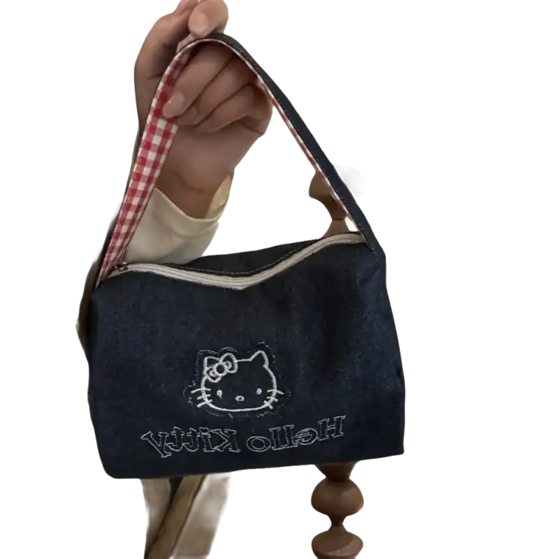 Denim Hello Kitty handbag.