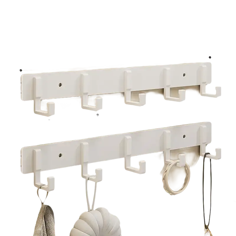 White five-hook wall rack.