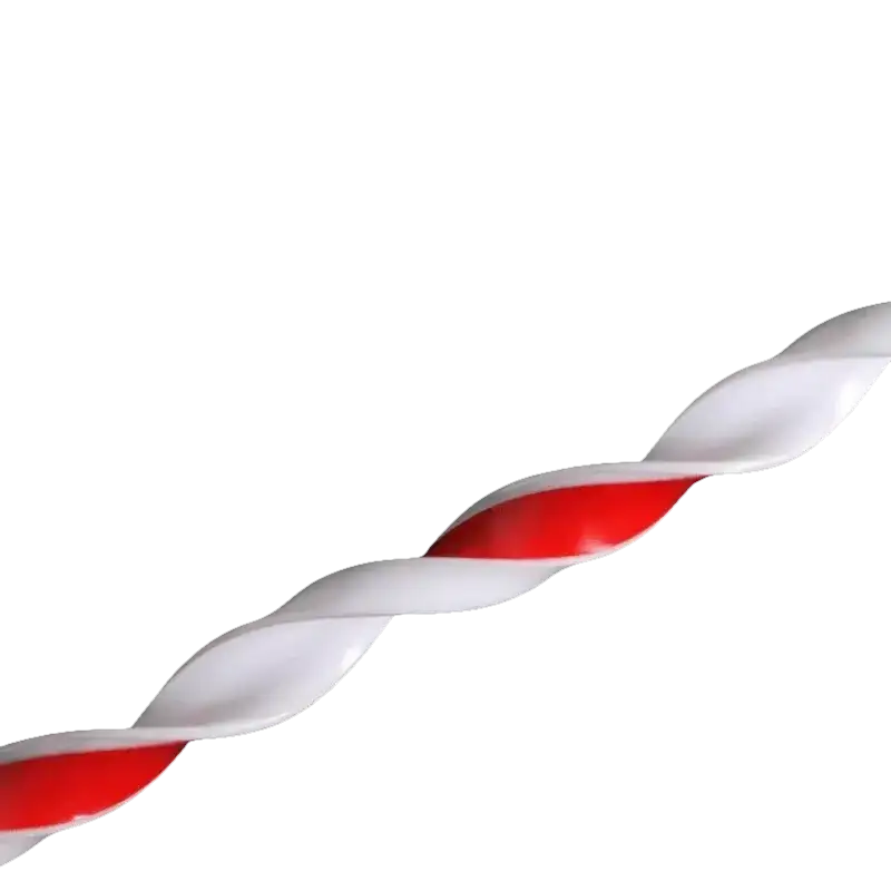 Twisted red and white candy cane.