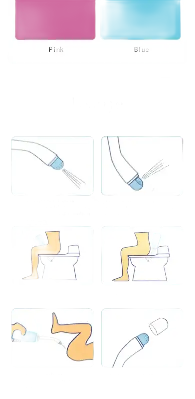 Bidet usage instructions.