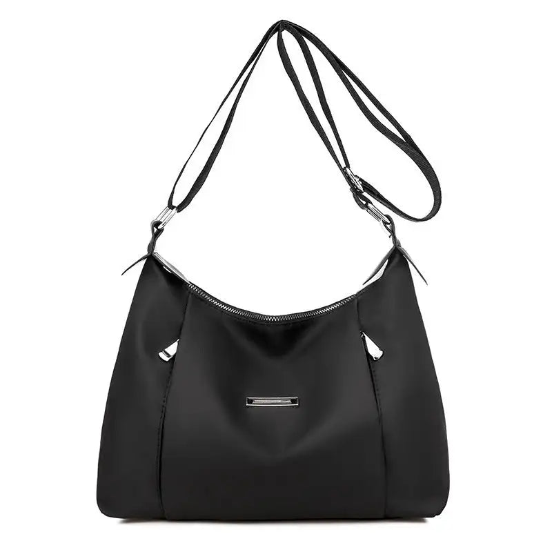 Chic Oxford Crossbody Bag - Black