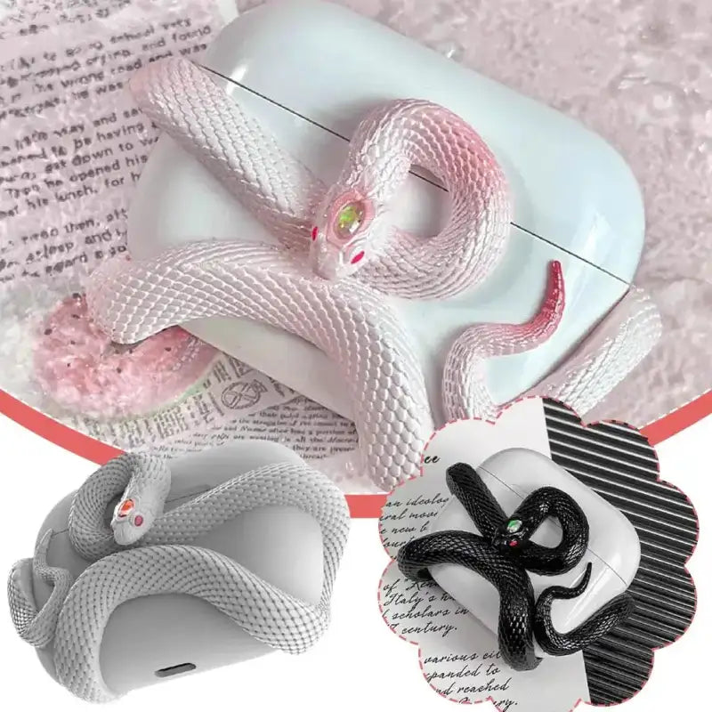Original Airpods Case Winding Snake Resin Shell Cover For AirPods Pro 2/AirPods Pro/AirPods 3 Earphone Protection Case