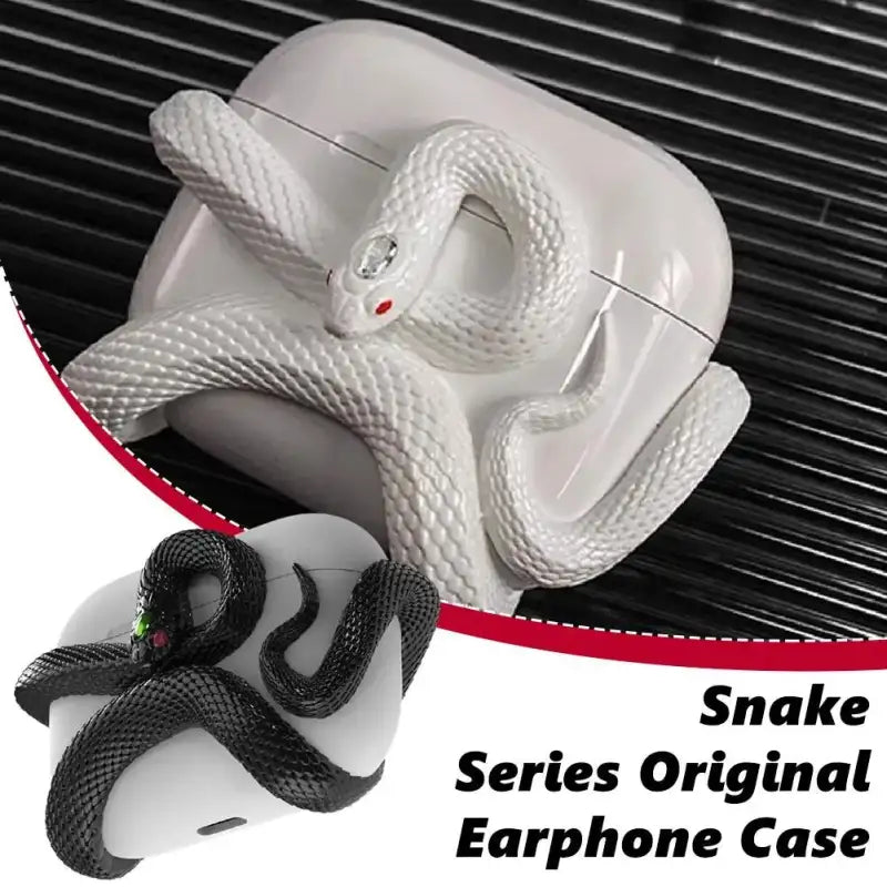 Original Airpods Case Winding Snake Resin Shell Cover For AirPods Pro 2/AirPods Pro/AirPods 3 Earphone Protection Case