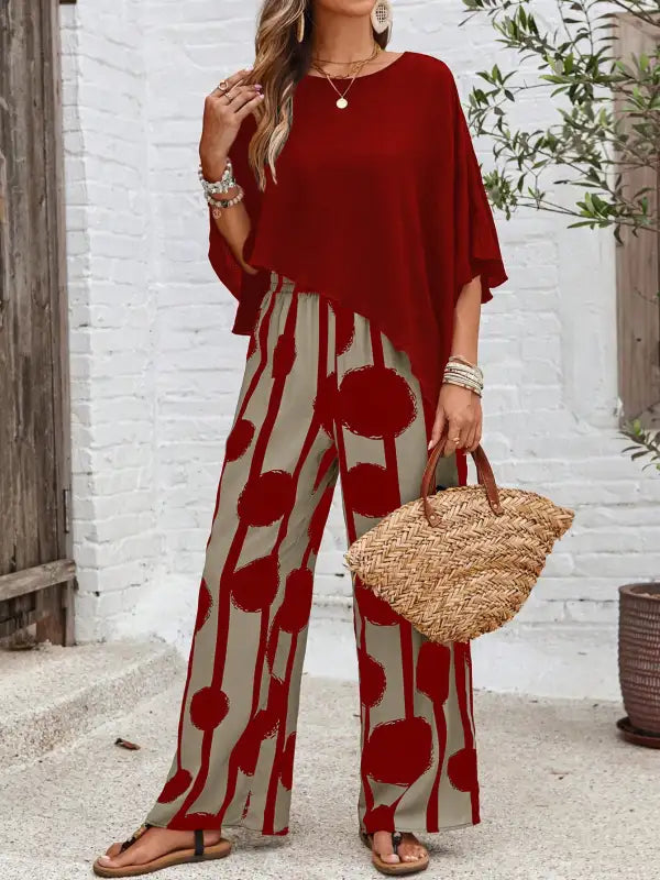Summer Chic Trousers Suit