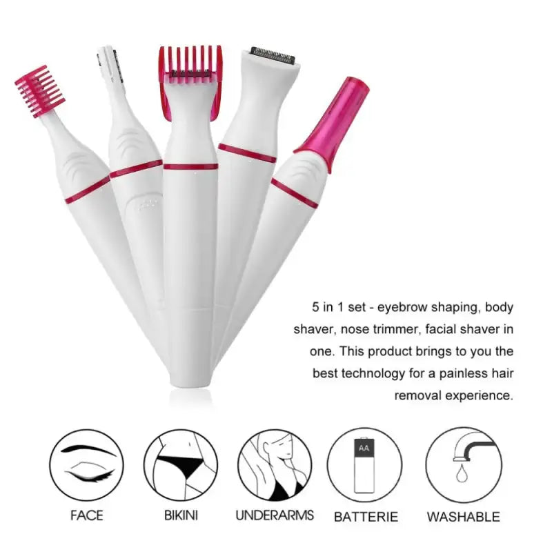 GlamGroom 5-in-1 Women’s Electric Shaver