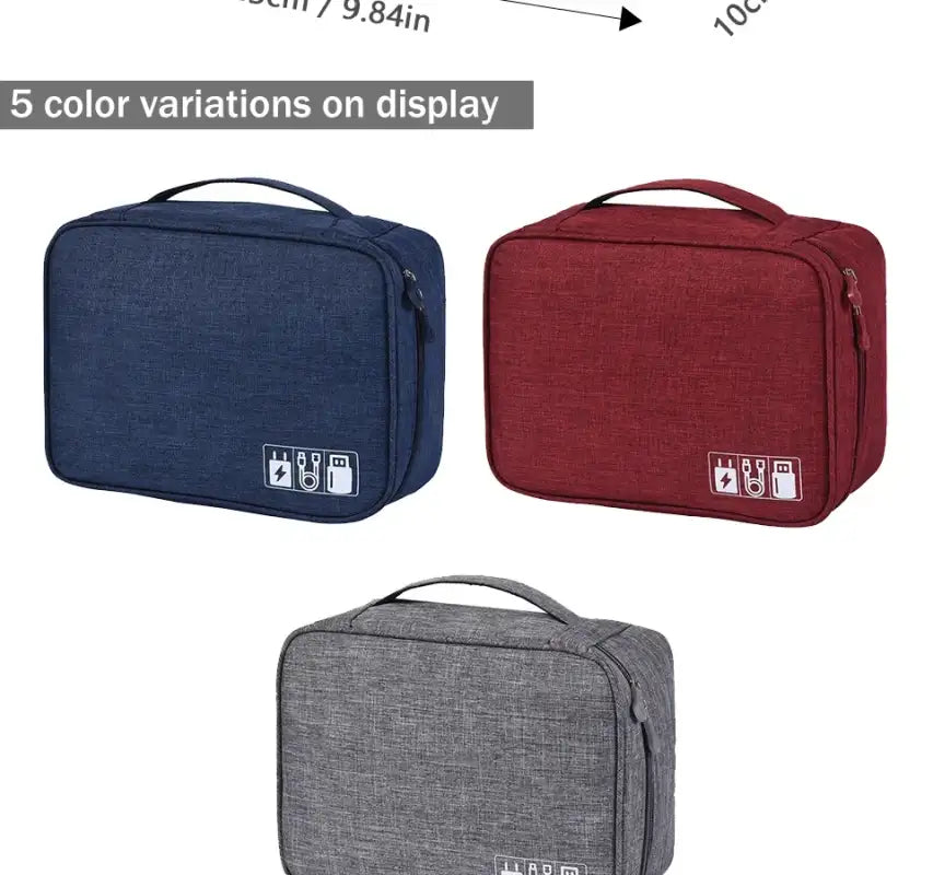Cable Storage Bag Waterproof Digital Electronic Organizer Portable USB Data Line Charger Plug Storage Bag Travel Cable