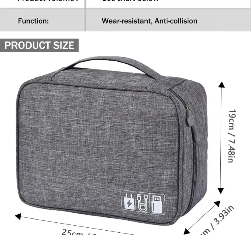 Cable Storage Bag Waterproof Digital Electronic Organizer Portable USB Data Line Charger Plug Storage Bag Travel Cable