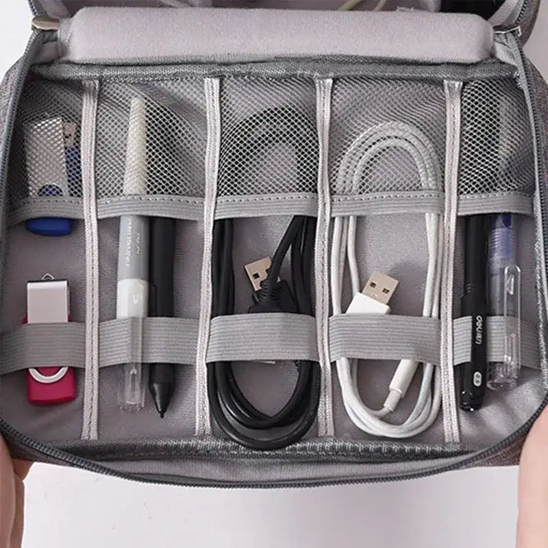Cable Storage Bag Waterproof Digital Electronic Organizer Portable USB Data Line Charger Plug Storage Bag Travel Cable