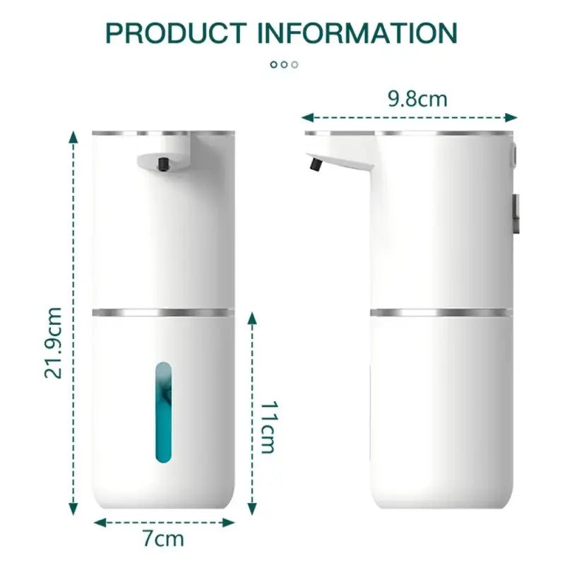 Automatic Touchless Foaming Soap Dispenser 380ml 4 Level Adjustable USB Rechargeable Electric Wall Mounted for Bathroom