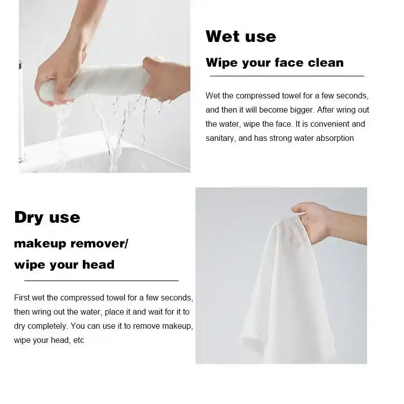 10PCS Set Compressed Towel Travel Quick-Drying Towel Trip Disposable Hotel Washable Cloth Towel Napkin Washcloth