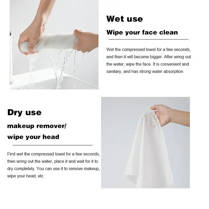 10PCS Set Compressed Towel Travel Quick-Drying Towel Trip Disposable Hotel Washable Cloth Towel Napkin Washcloth