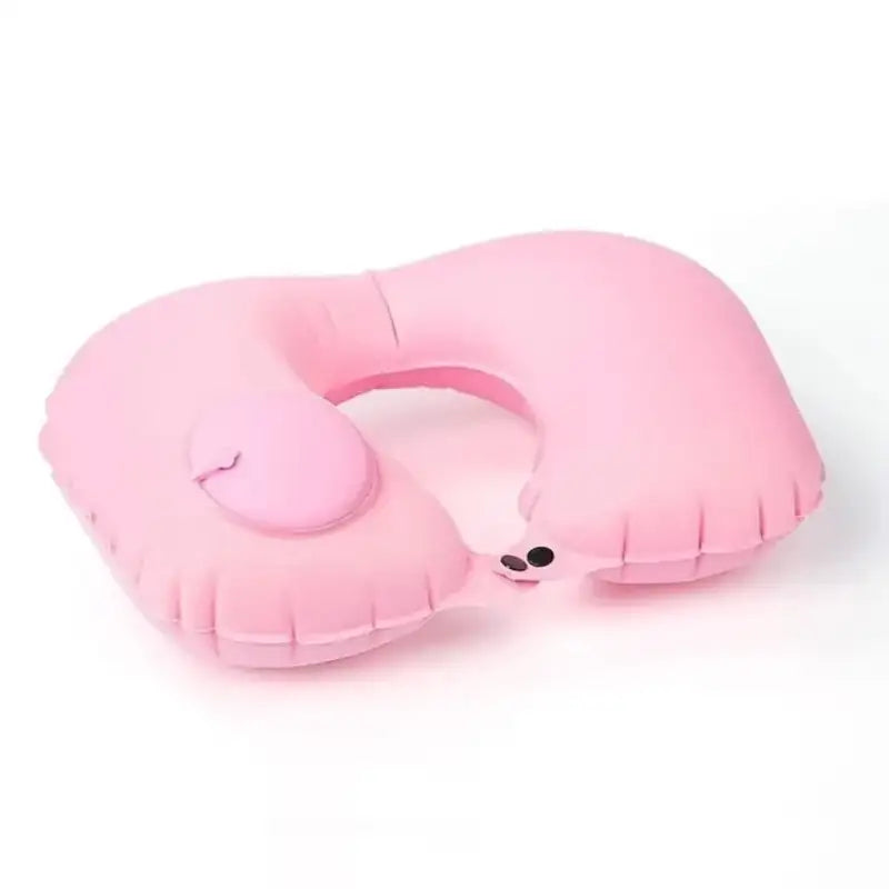 (1pc)Inflatable Pillow Travel TPU Pressed U-shaped Pillow Outdoor Travel Portable Neck Protection Pillow - Grey