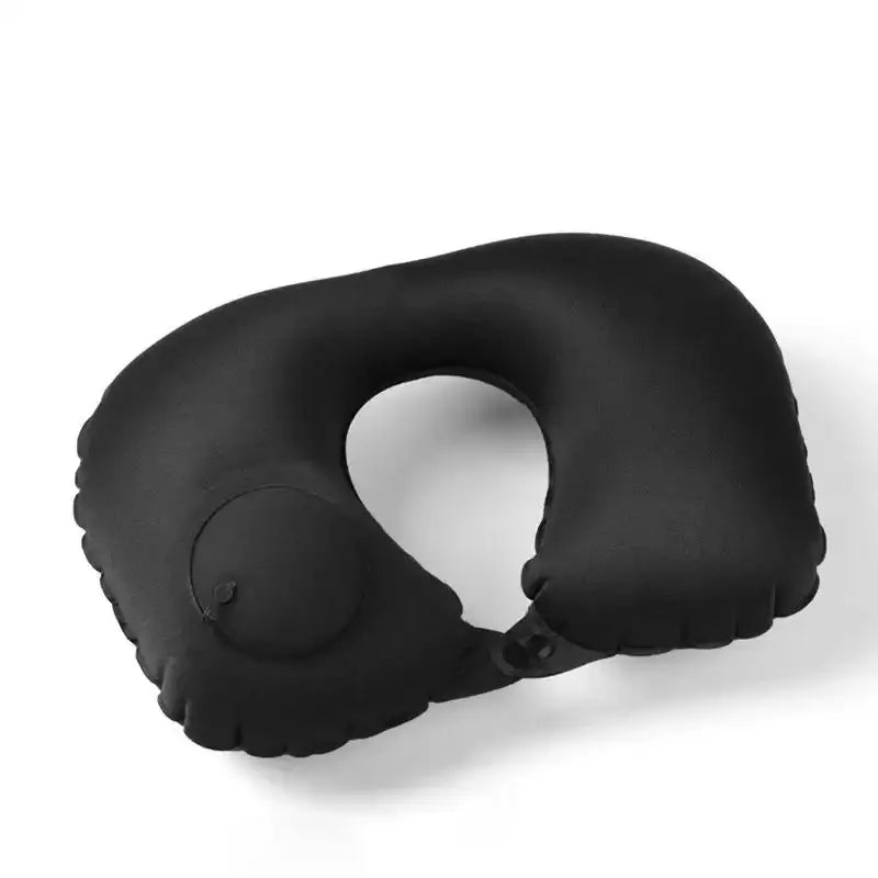 (1pc)Inflatable Pillow Travel TPU Pressed U-shaped Pillow Outdoor Travel Portable Neck Protection Pillow - Grey