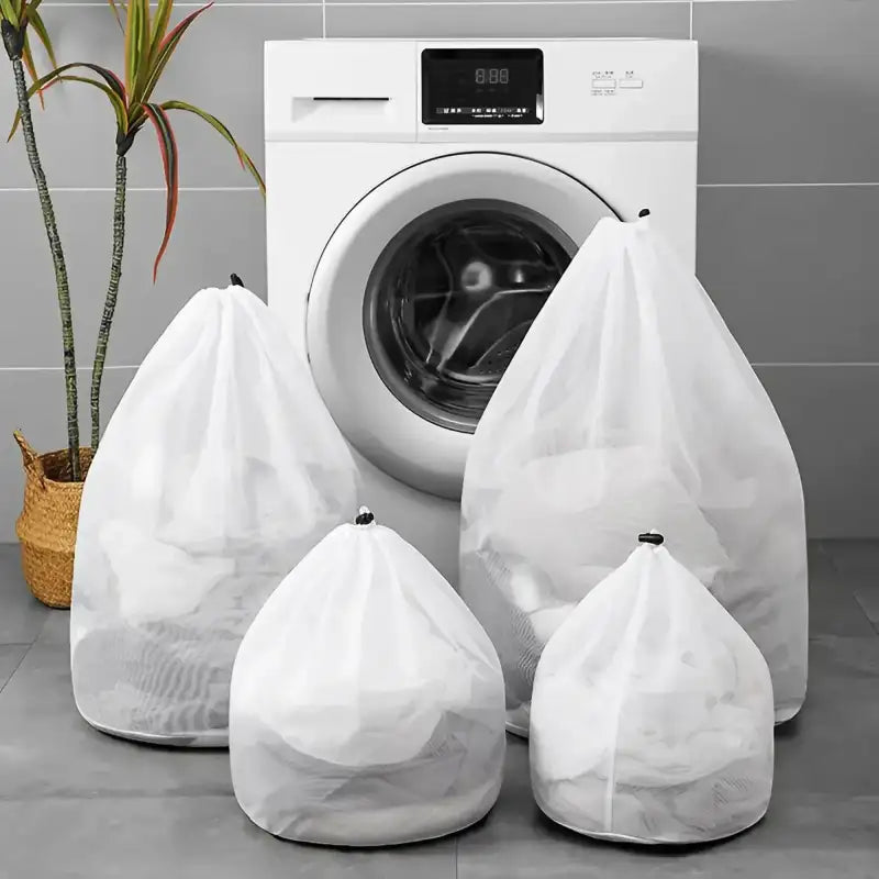 Mesh Laundry Bag - Machine Washable Travel and Laundry Use with Drawstring Closure for Blouses Hosiery and Underwear