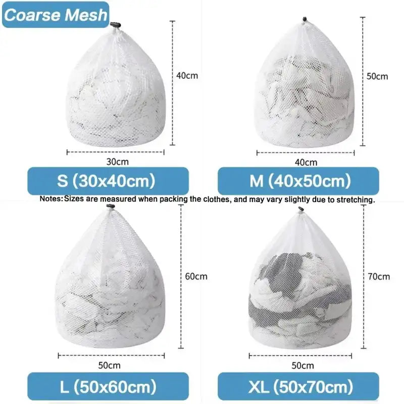 Mesh Laundry Bag - Machine Washable Travel and Laundry Use with Drawstring Closure for Blouses Hosiery and Underwear