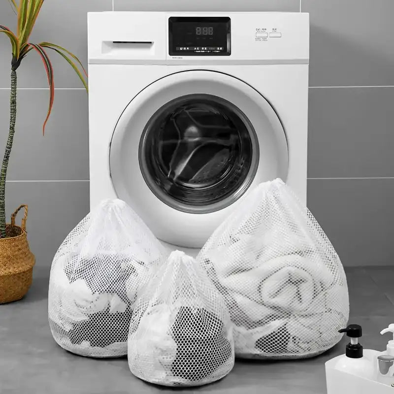 Mesh Laundry Bag - Machine Washable Travel and Laundry Use with Drawstring Closure for Blouses Hosiery and Underwear