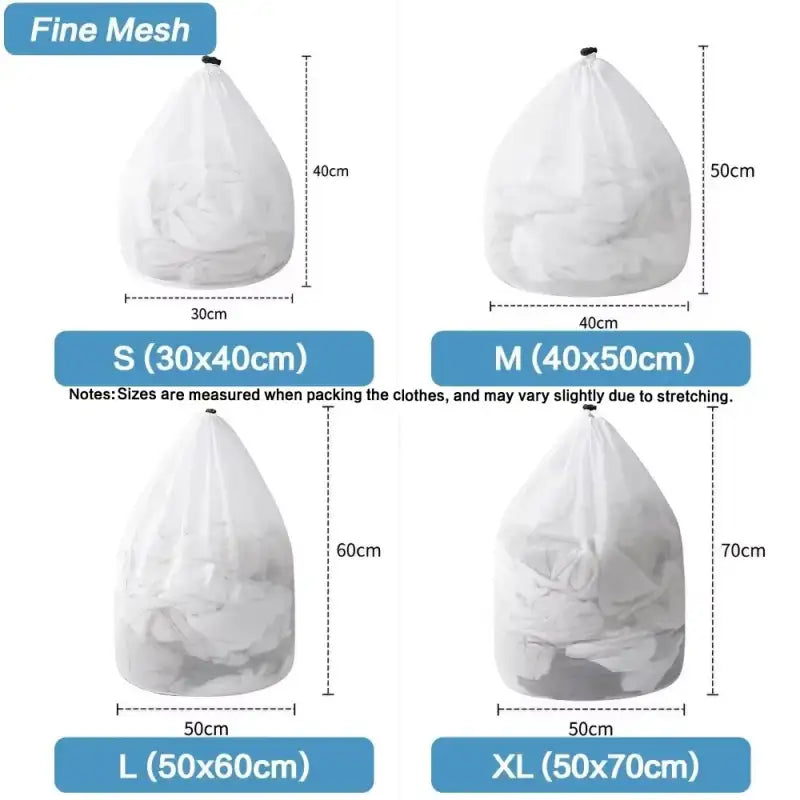 Mesh Laundry Bag - Machine Washable Travel and Laundry Use with Drawstring Closure for Blouses Hosiery and Underwear