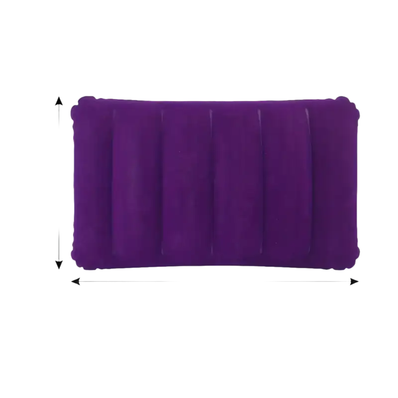 Purple campcomfort inflatable neck pillow for outdoor camping and trendy inflatable square pillow