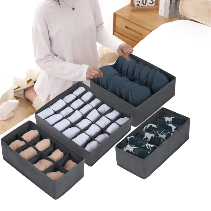 Stylish storage organizer for socks and more in Trendy Drawer Shenanigans collection