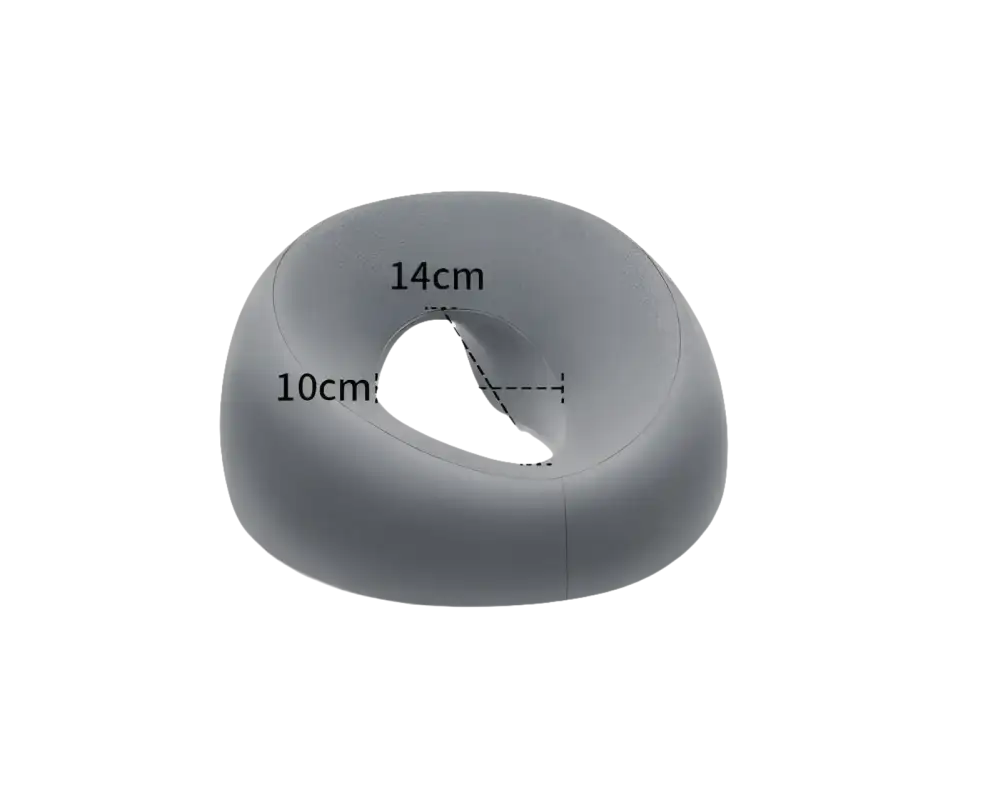 Gray headrest with size dimensions for ergoluxe memory foam foam beauty pillow perfect for ergonomics lying