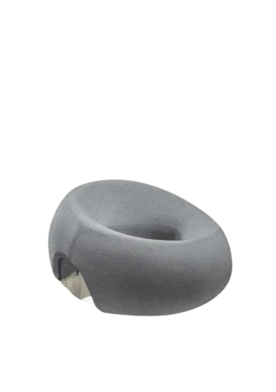 Gray ergoluxe memory foam spa pillow for ergonomics lying in the Trendy Ergoluxe Memory Foam Beauty Pillow for Happy Heads
