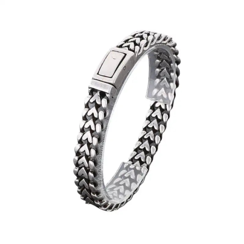 Golden Steel Charm Bangle