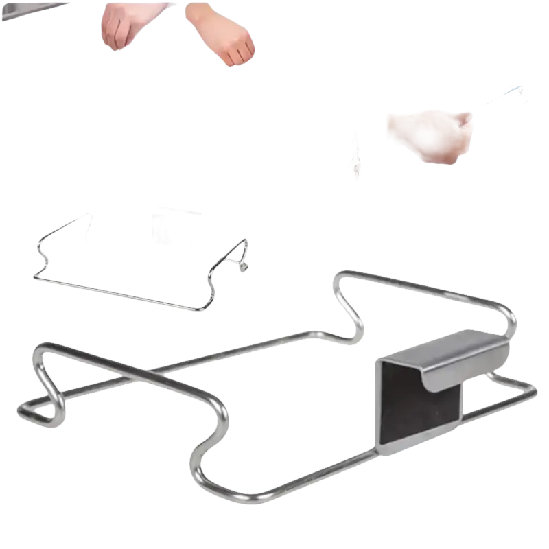 Trendy stainless steel cabinet trash rack with over-the-cabinet bag holder for easy organizing