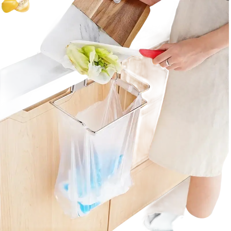 Trendy over-the-cabinet trash rack for stainless steel cabinets easy trash help