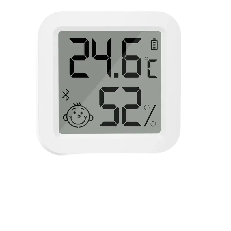 Digital temperature and humidity monitor for indoor climate with Tuya Bluetooth Gateway and humidity sensor