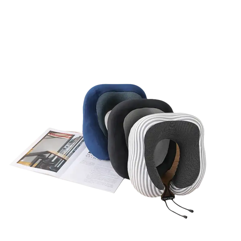 Assorted trendy u-comfort memory foam shaped travel healthcare neck pillows for chill trips