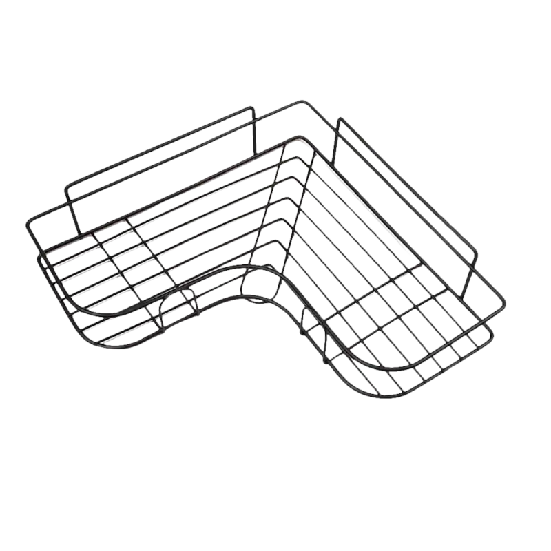 Black wire corner shelf.