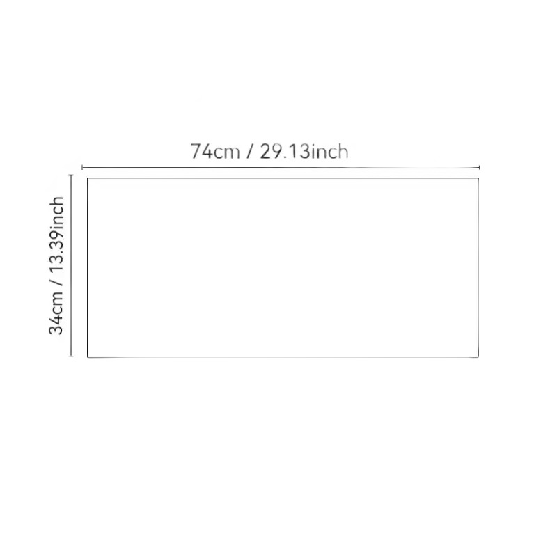 Rectangular dimensions diagram.