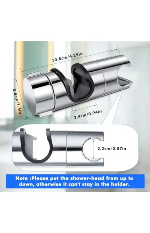 1pc Universal Shower Head Holder Adjustable 18~25mm ABS Chrome Shower Rail Holder Bathroom Accessories Shower Mounting