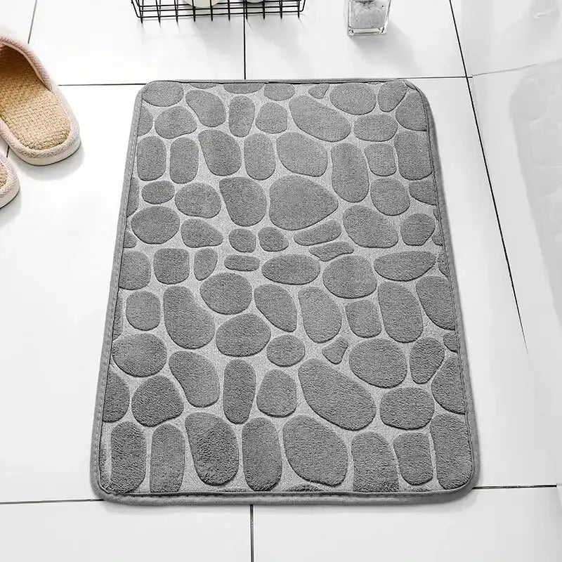 VIKAMA Pebble Embossed Entryway Mat—Absorbent Non - Slip & Minimalist Design for Bathroom Doorstep & Home Decor